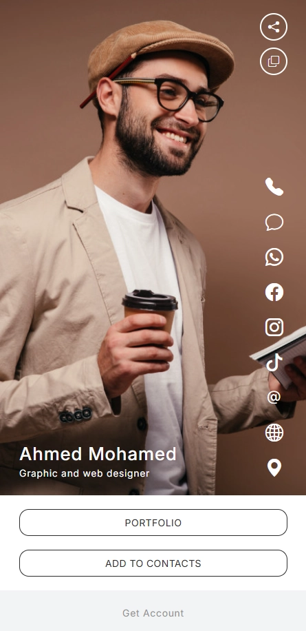 ContactMe digital card sample